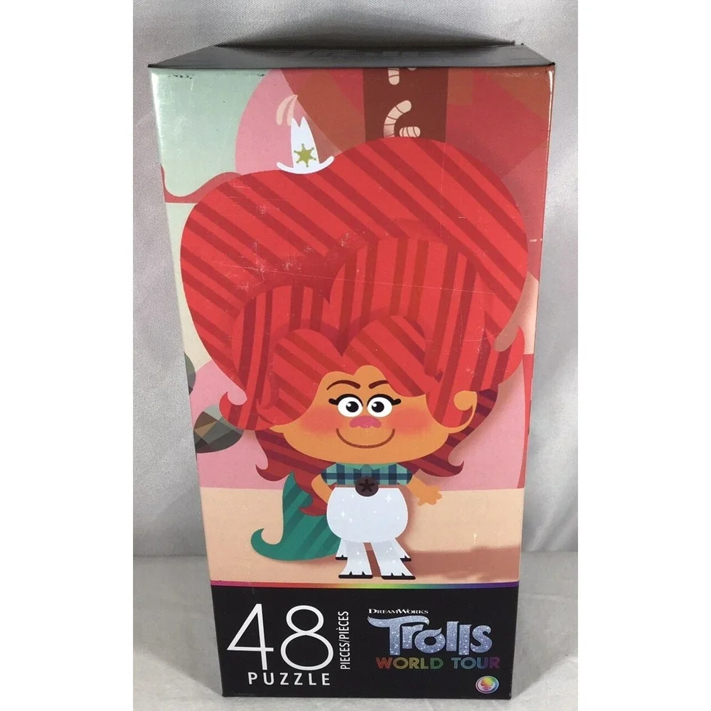 Trolls World Tour Jigsaw Puzzle 48 Pieces Dreamworks Multicolor Fun Puzzle NEW